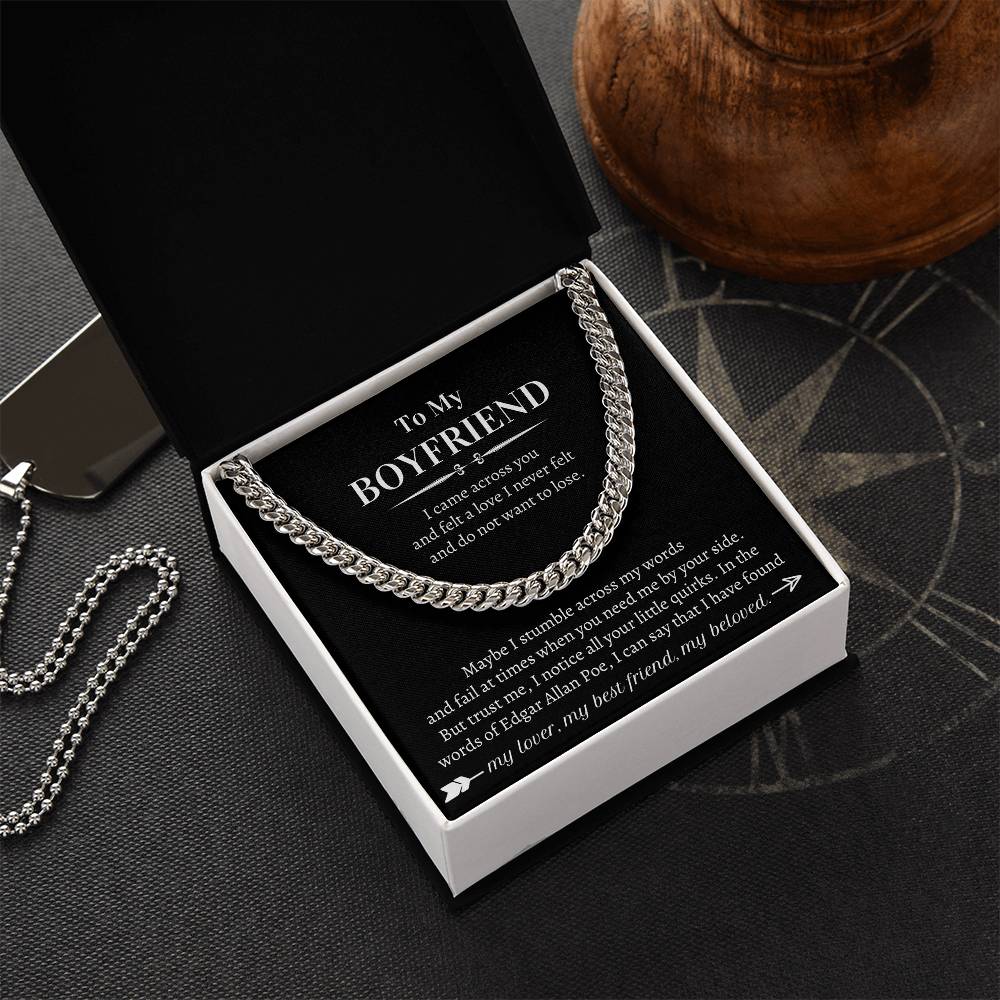Valentine's Gift Boyfriend - I Came Across You And Felt A Love I Never Felt And Do Not Want To Lose Cuban Link Chain