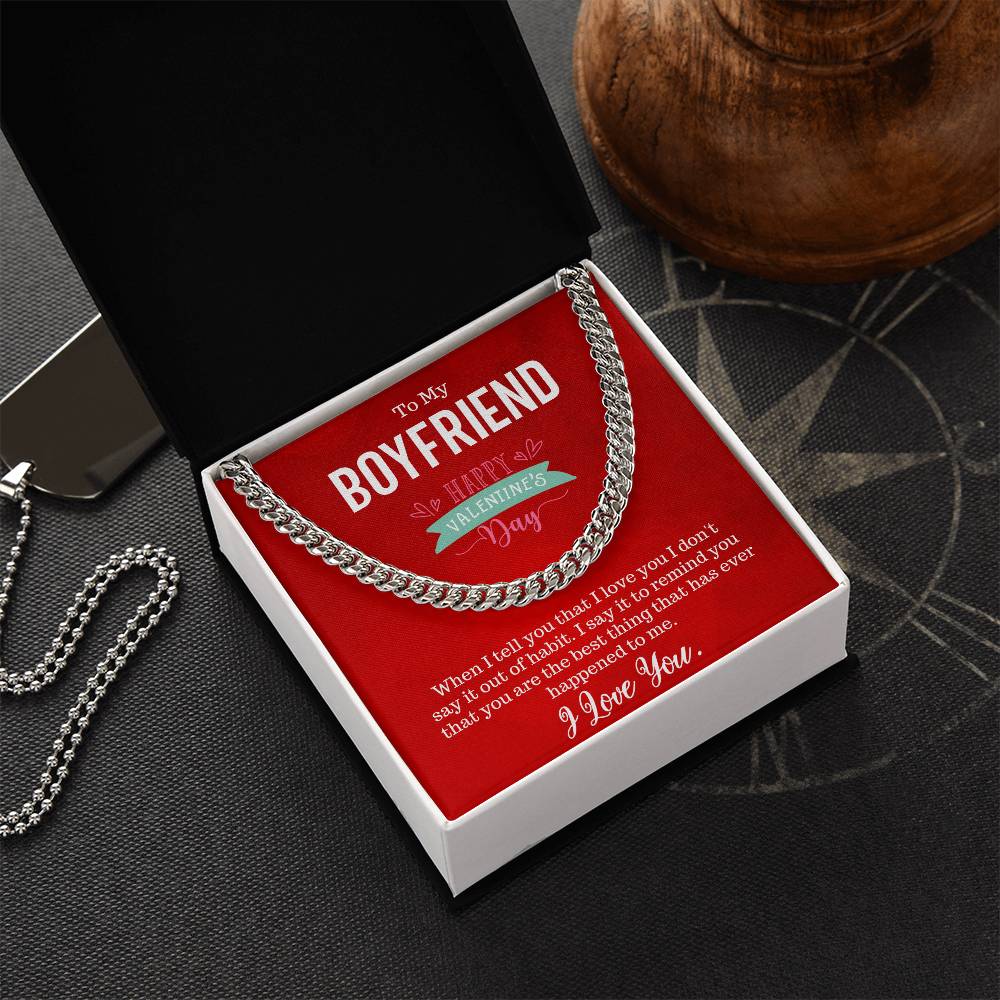 Valentine's Day Gift For Your Boyfriend. Cuban Link Chain