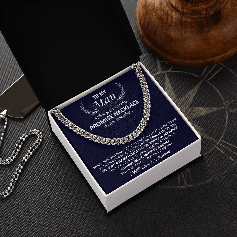 Gift For Your Man - My Joy - Cuban Link Valentine's Day Birthday Gift Anniversary Gift Gift For Boyfriend Gift For Hus Cuban Link Chain