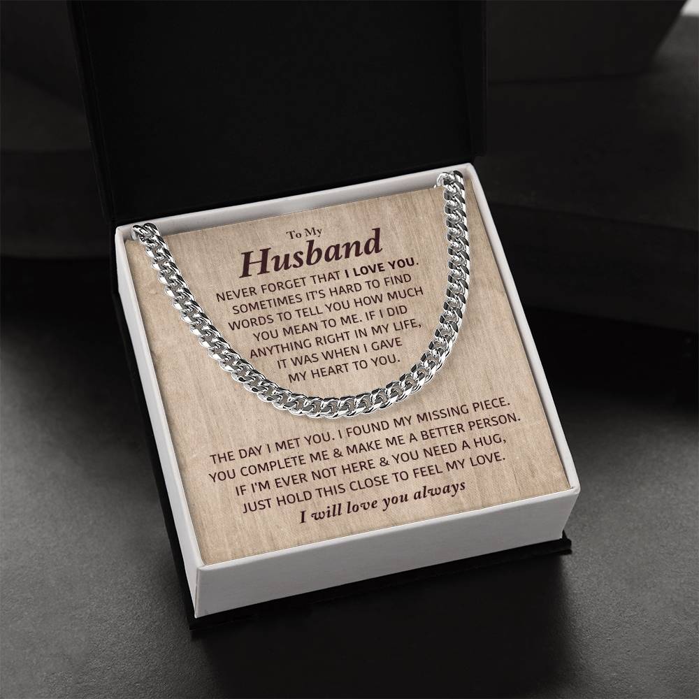 Perfect Gift For Husband Cuban Link Chain