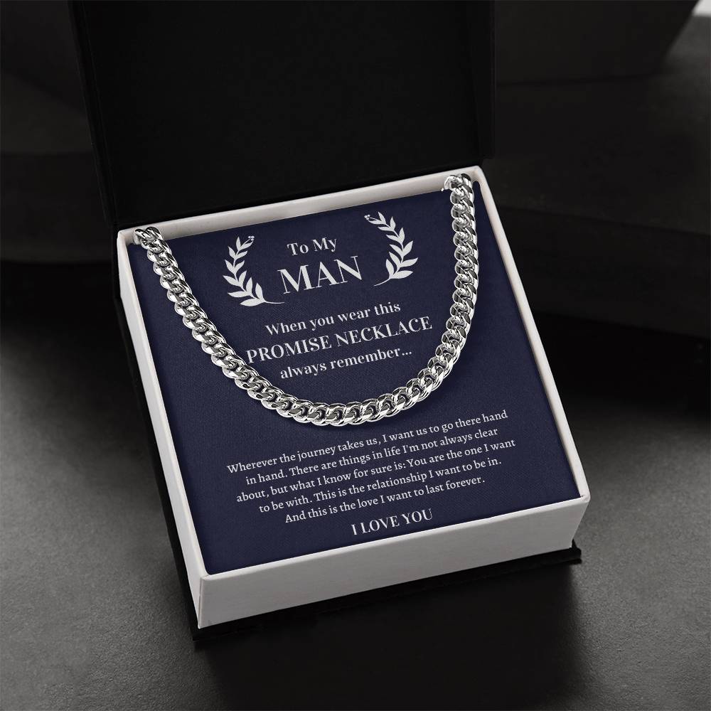Valentine's Gift For Him Soulmate -  This Is The Love I Want To Last Forever Cuban Link Chain