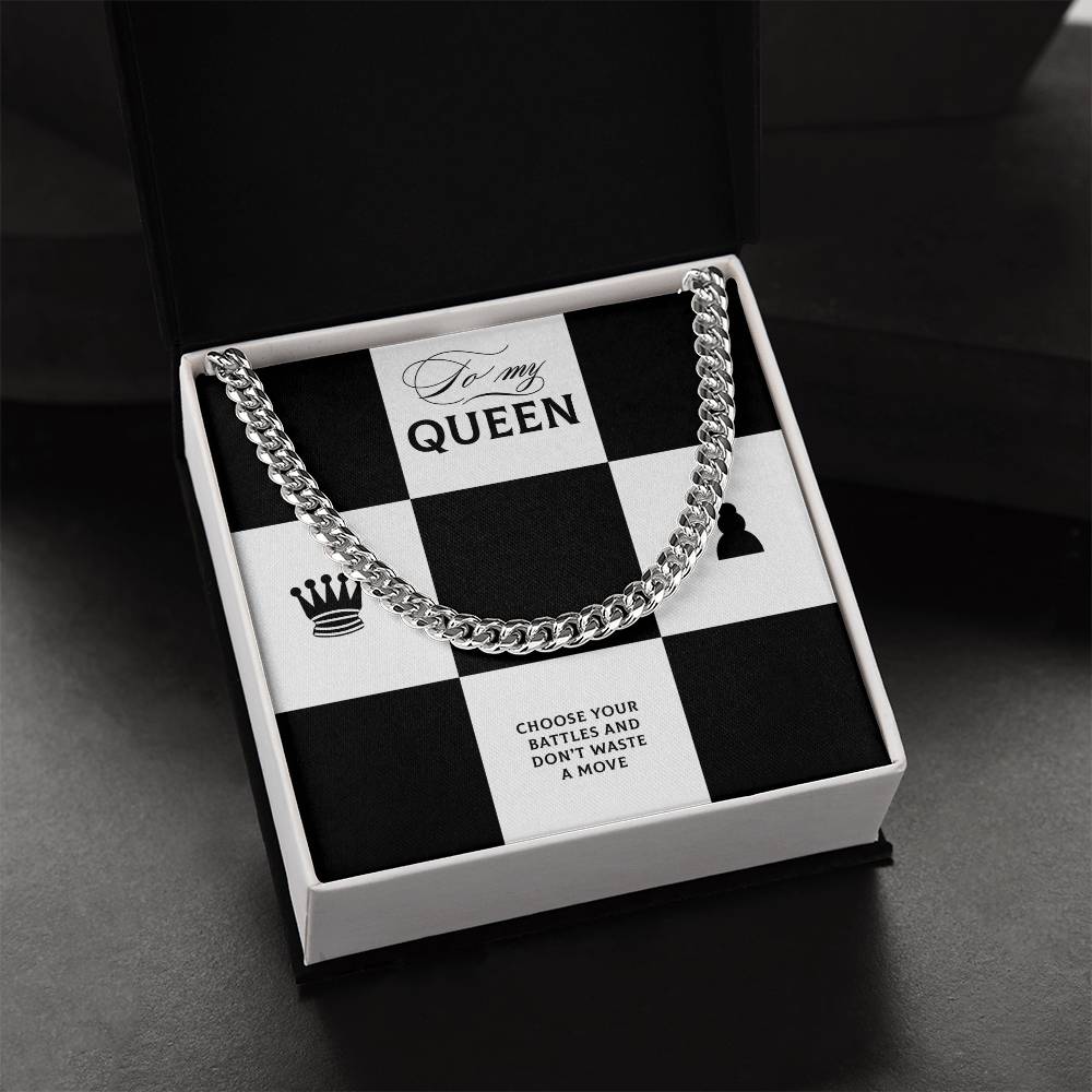 To My Queen Cuban Link Chain