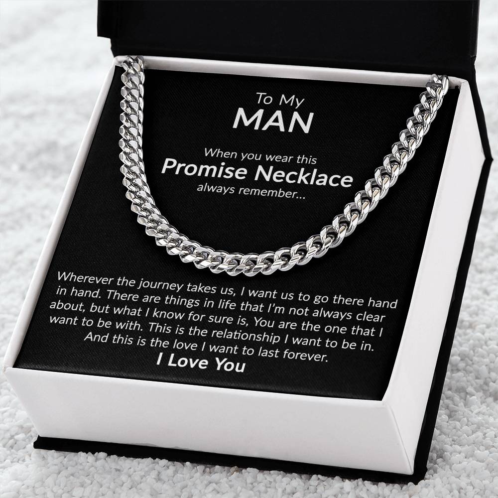 Promise Necklace Cuban Link Chain