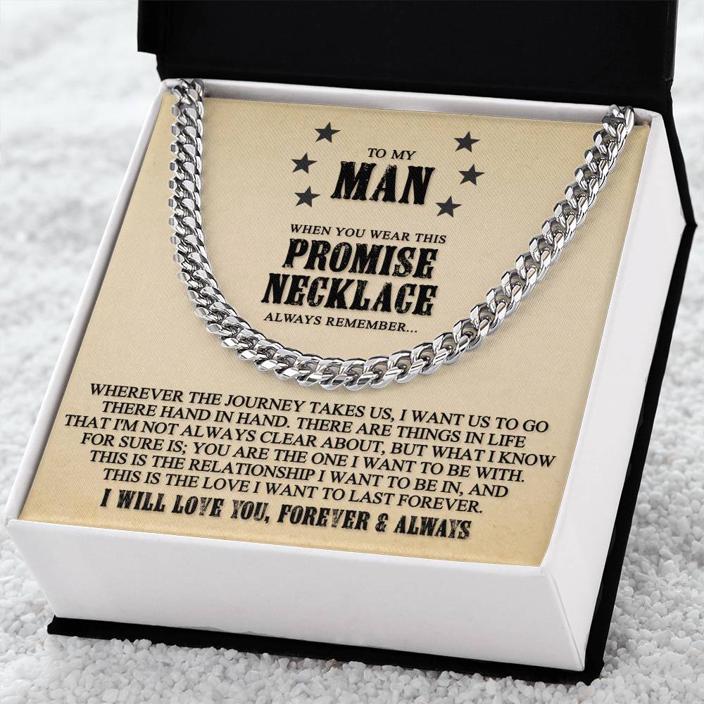 Promise Necklace Cuban Link Chain