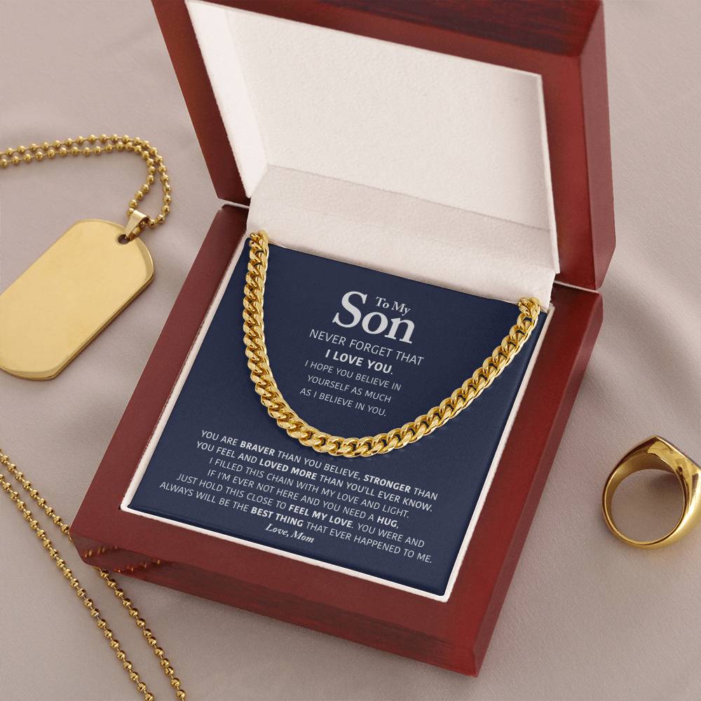 My Son - Braver Than You Believe - Cuban Link Chain