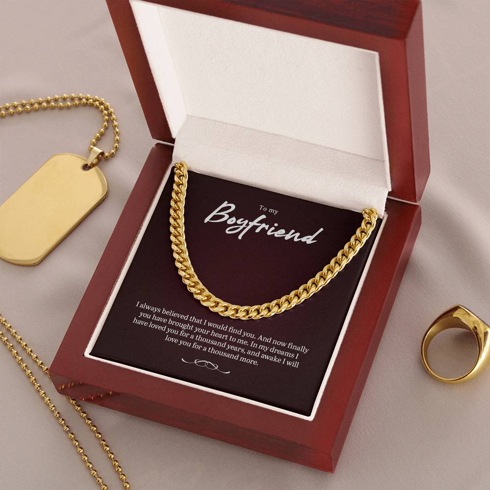 Beautiful Necklace For Boyfriend Cuban Link Chain