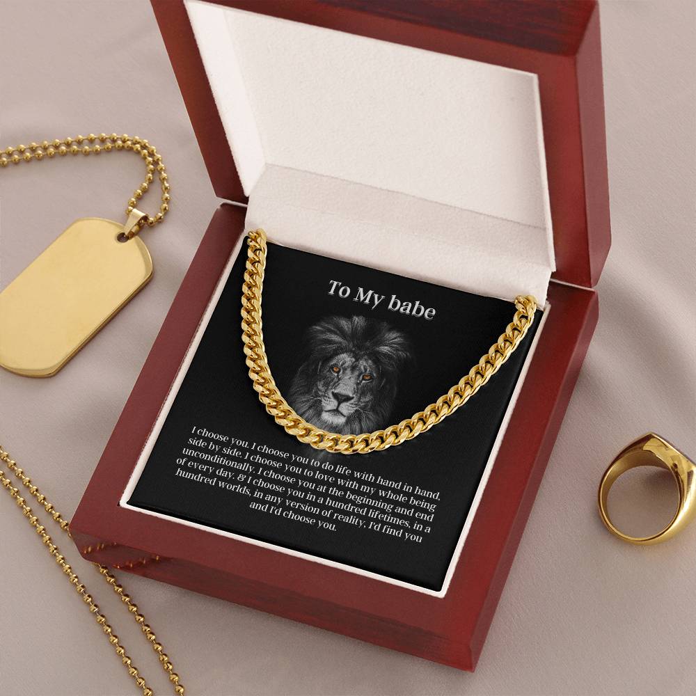 Fierce Love Cuban Link Chain Necklace