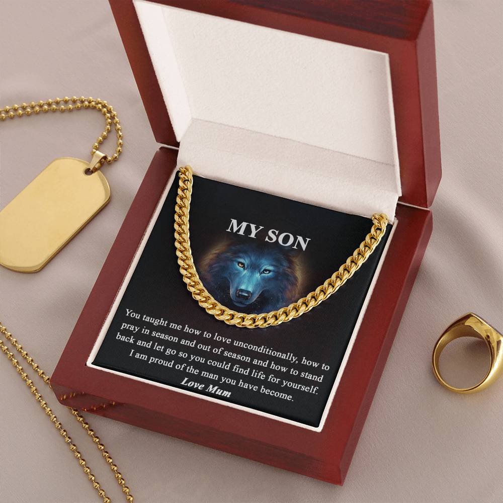 To My Son ●Cuban Link Chain ●Unconditional Love