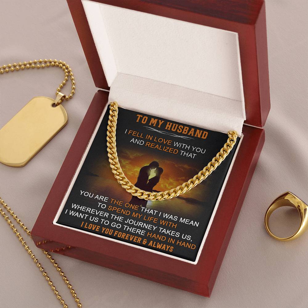 Gift For Husband - Fell In Love - Cuban Link Cuban Link Chain