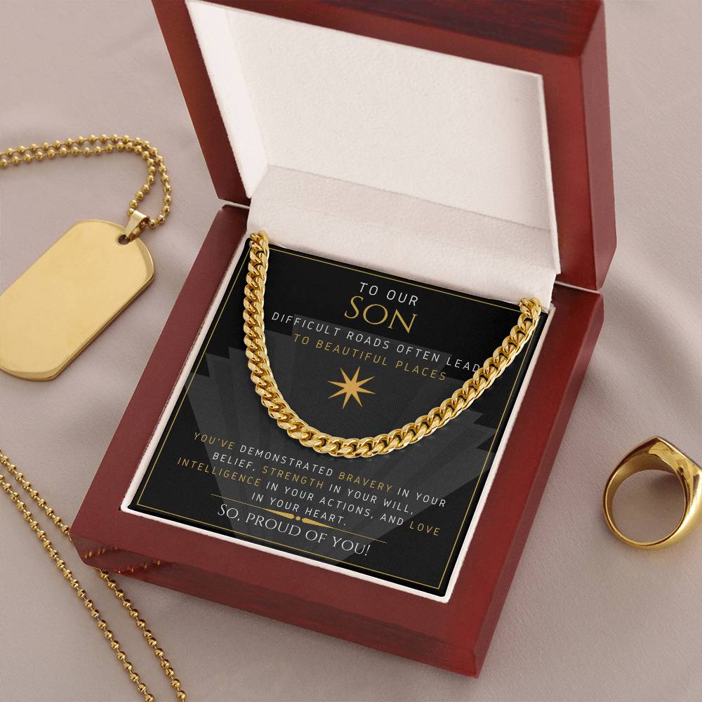 Gift For Son From Mom Cuban Link Chain Gold Link Chain Father Son Gift Son Christmas Gift Birthday Son Gift Son Gift P