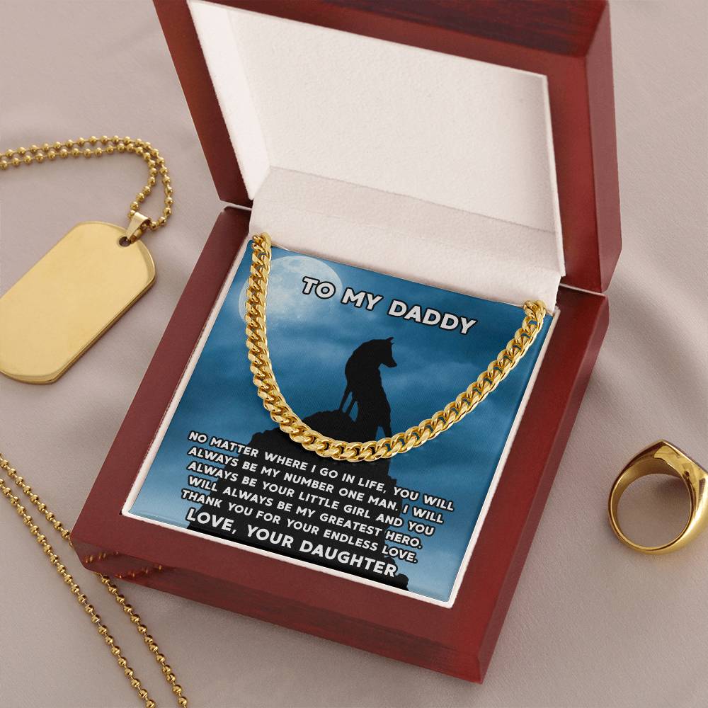 Gifts For Dad From Daughter Silver Cuban Link Chain Fathers Day Gift Dad Birthday Gift For Horse Lover Father Of The B