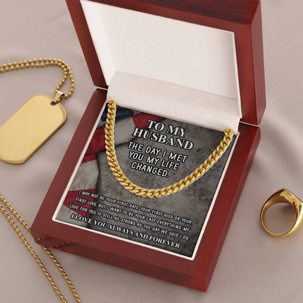 Husband Fathers Day Gift Silver Cuban Link Chain For Men Husband Birthday Gift Anniversary Gift For Husband From Wife
