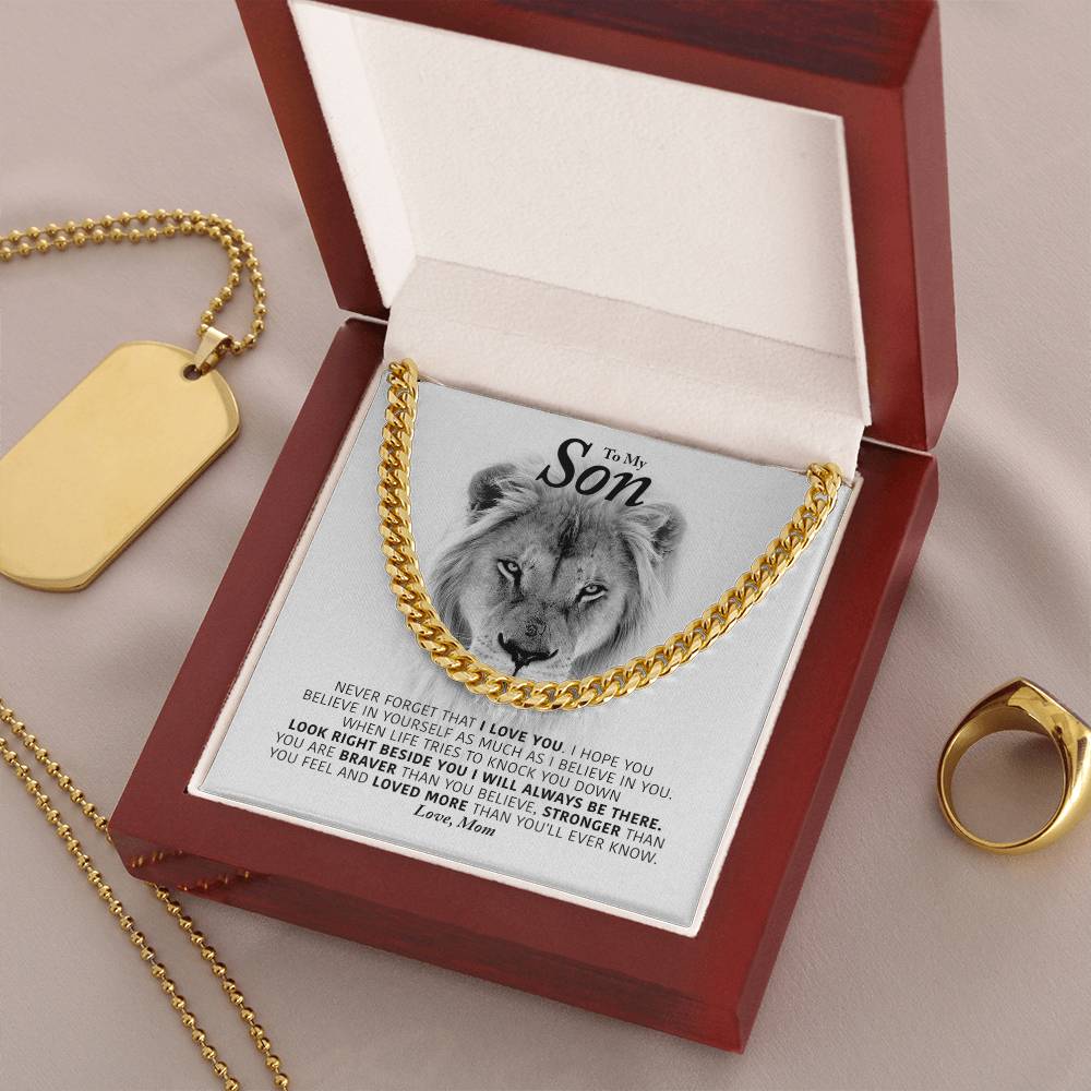 My Son - I Will Always Be There Cuban Link Chain