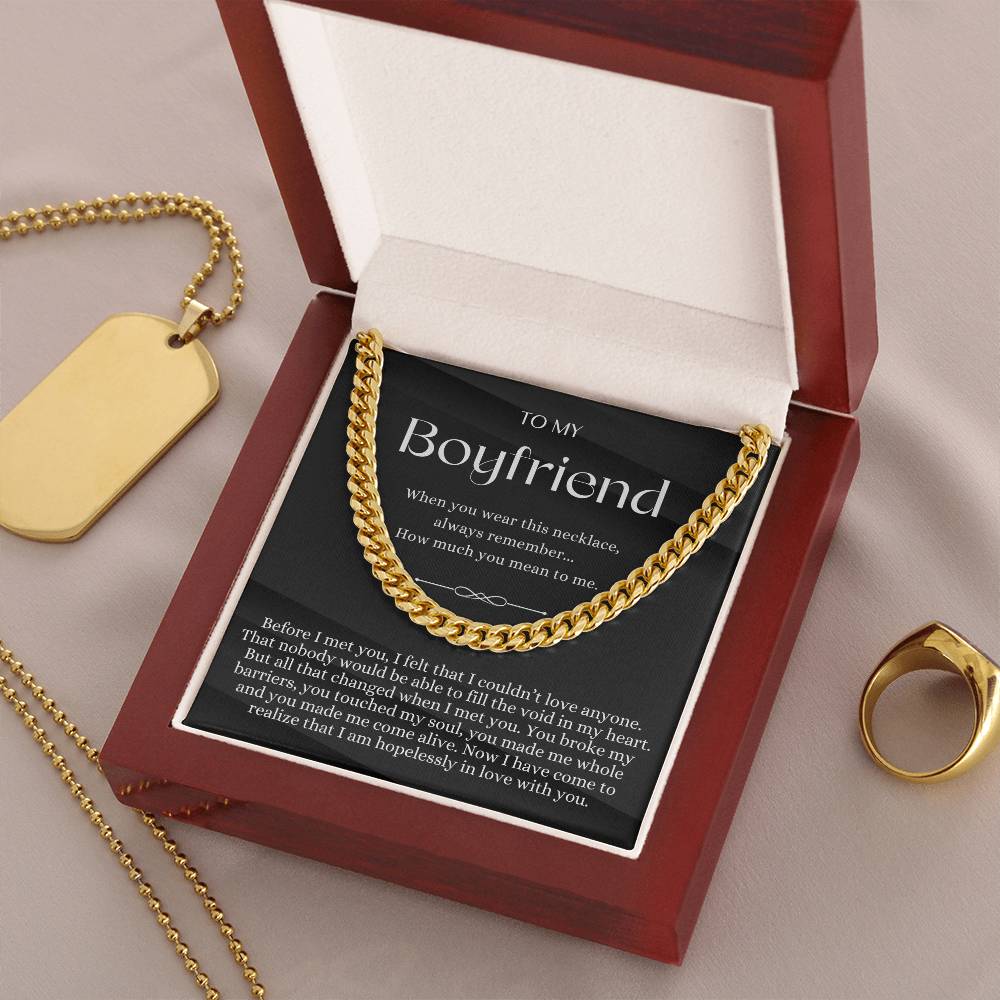 Anniversary Gift For Him Chain Necklace Gift For Him Promise Necklace Gift To My Boyfriend Birthday Gift For Boyfriend Cuban Link Chain