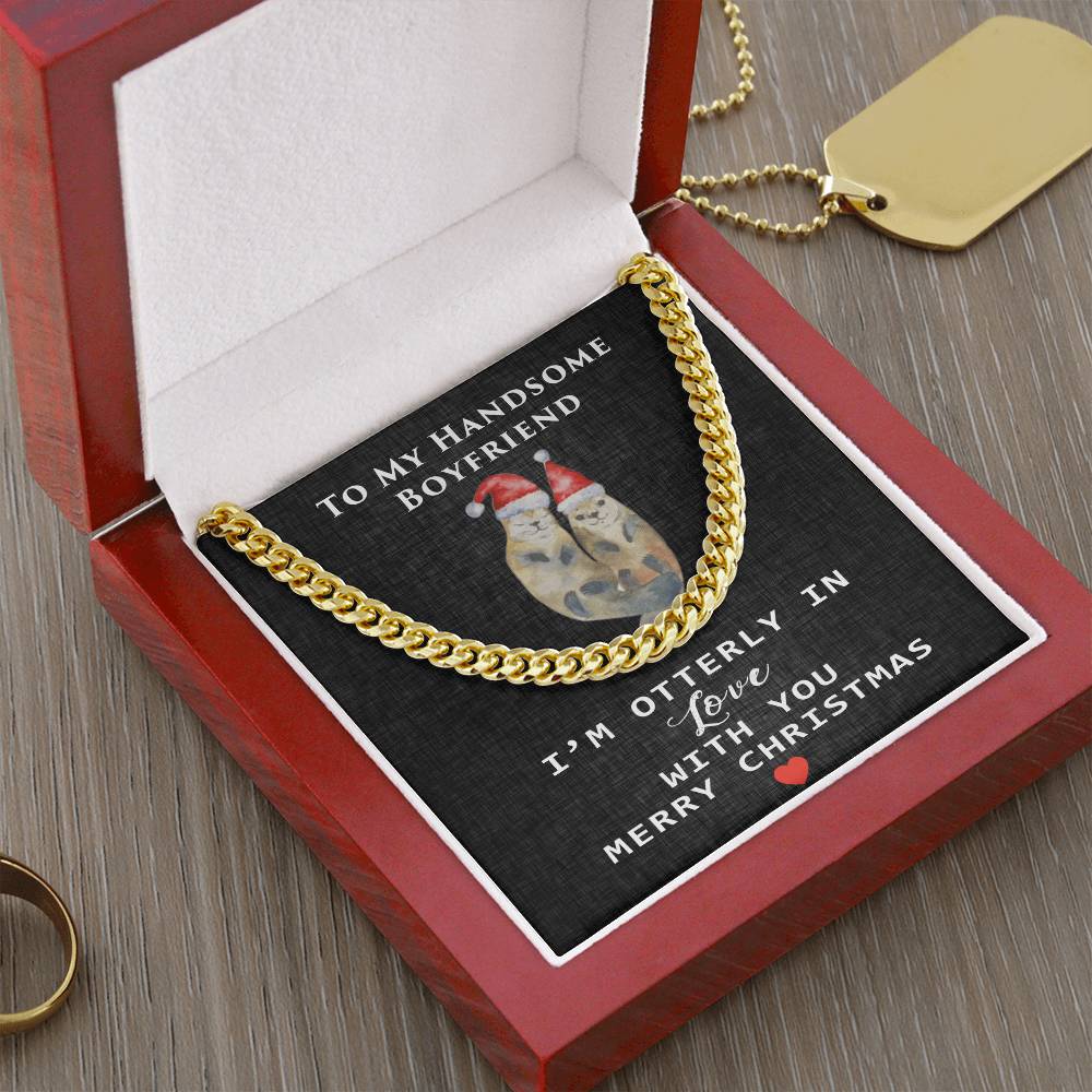 To My Handsome Boyfriend - Luxury Valentine's Day Gifts Cuban Link Chain