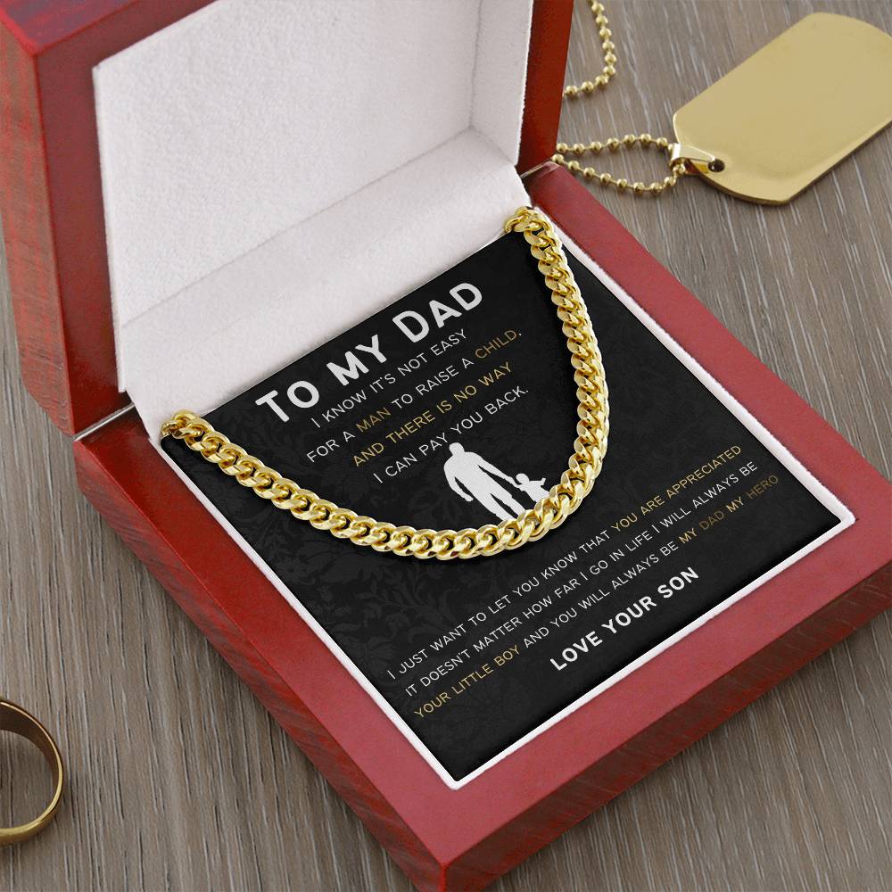 Cuban Link Chain Gift For Dad From Son