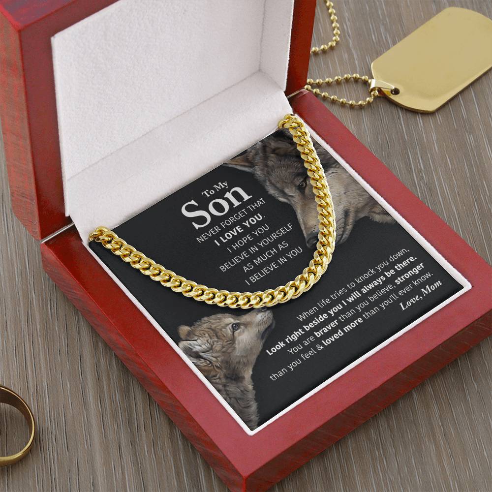 My Son - I Will Always Be There Cuban Link Chain