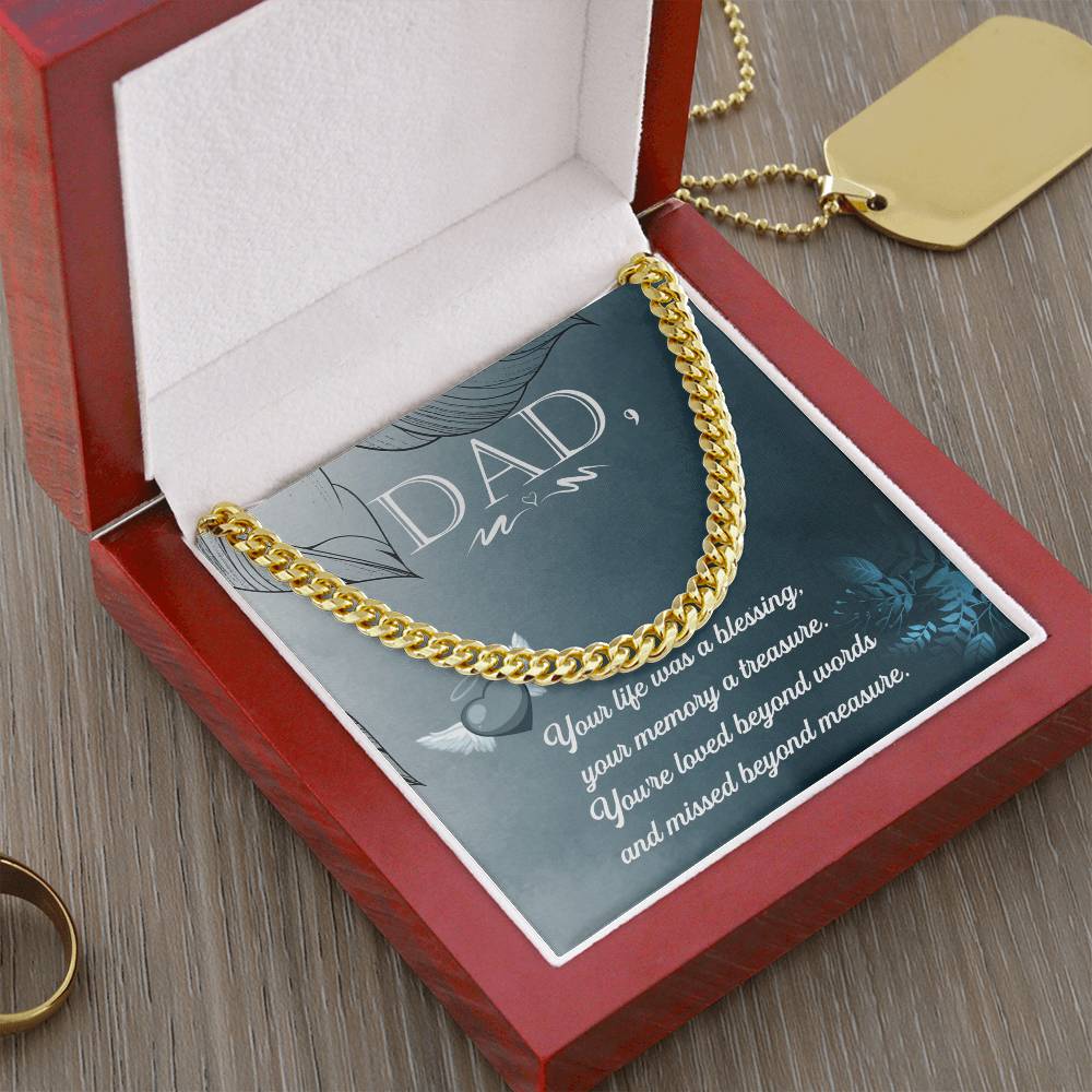 Love Dad Cuban Link Chain