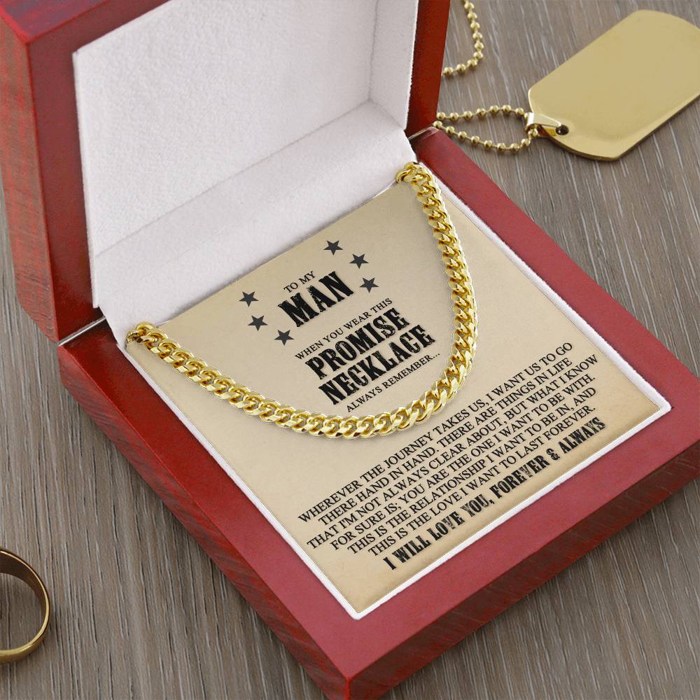 Promise Necklace Cuban Link Chain