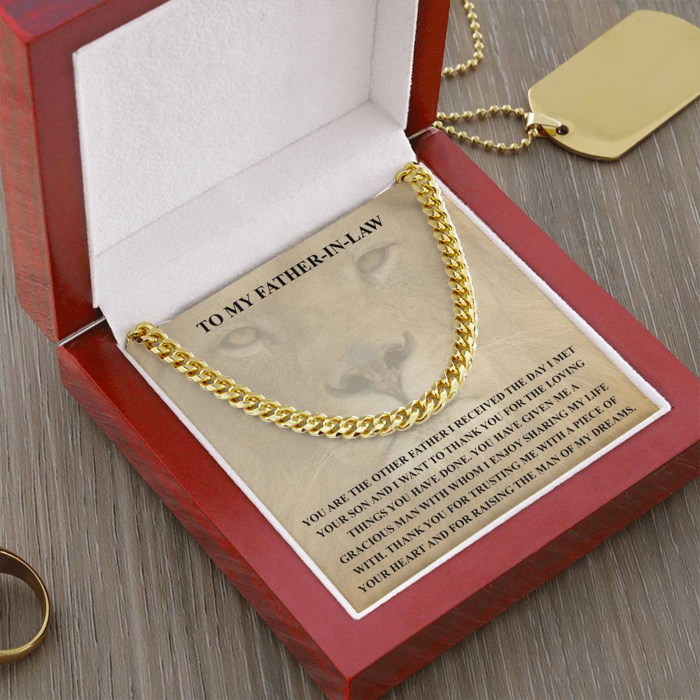 Father In Law Gift From Daughter In Law Fathers Day Gift For Father In Law Christmas Gift For Father In Law Cuban Link Chain