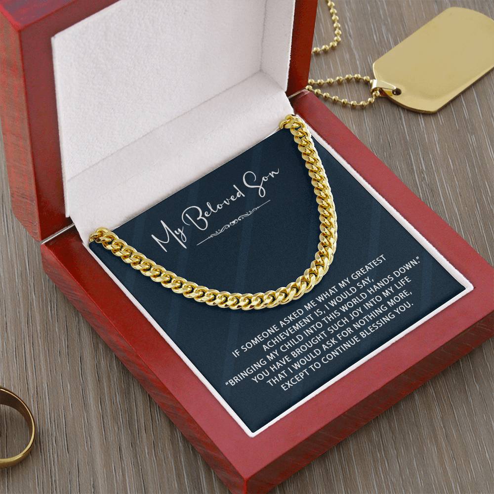 Cuban Chain Necklace For Son Cuban Link Chain
