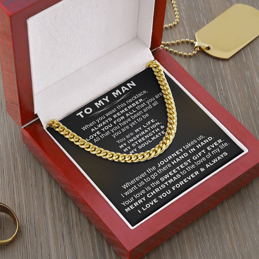 Gift For Husband - My Soulmate - Cuban Link Cuban Link Chain