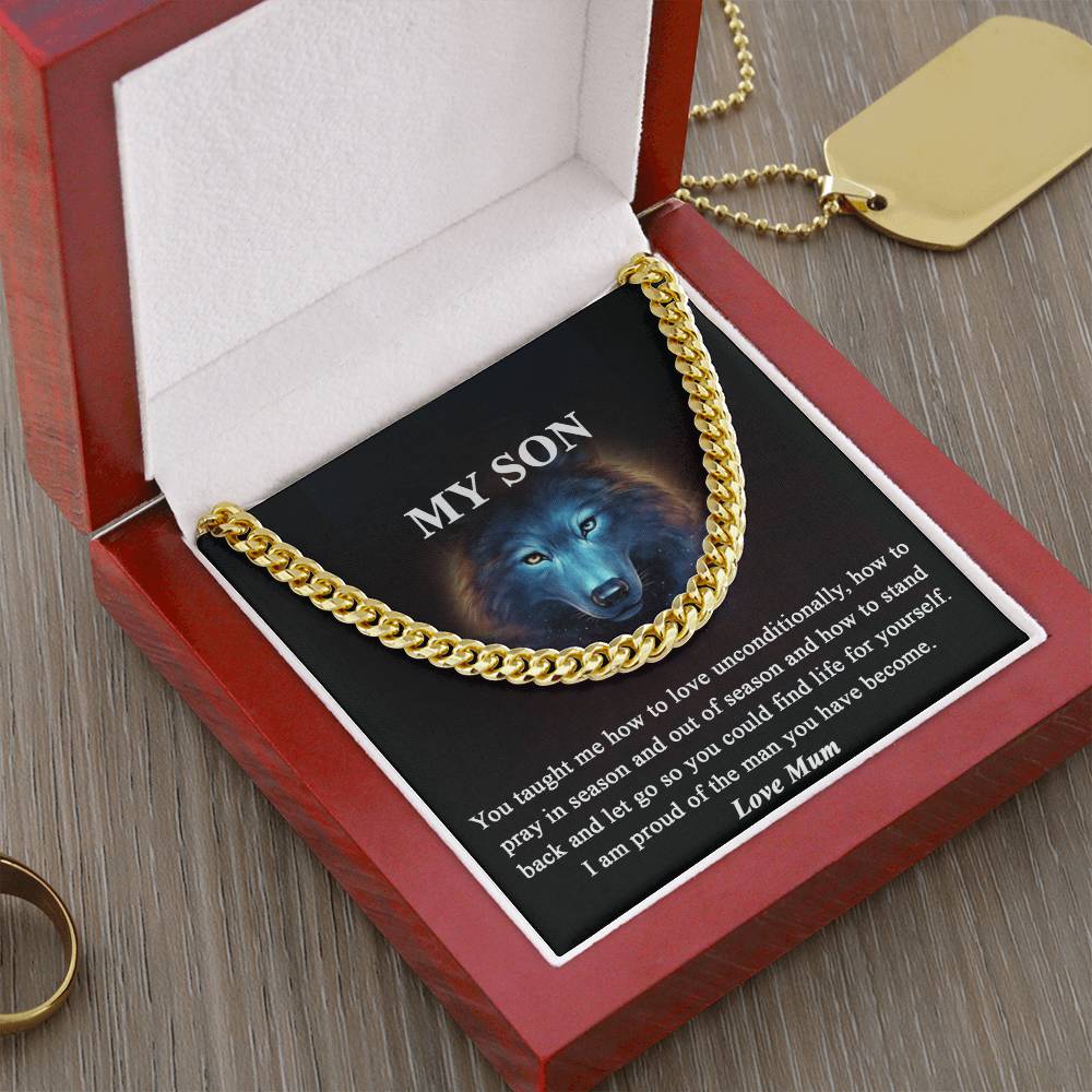 To My Son ●Cuban Link Chain ●Unconditional Love