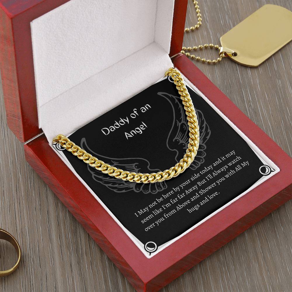 Daddy Of An Angel Cuban Link Chain