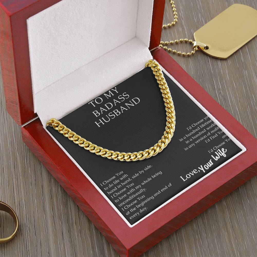 Share Your Love With This Sturdy Necklace. Cuban Link Chain