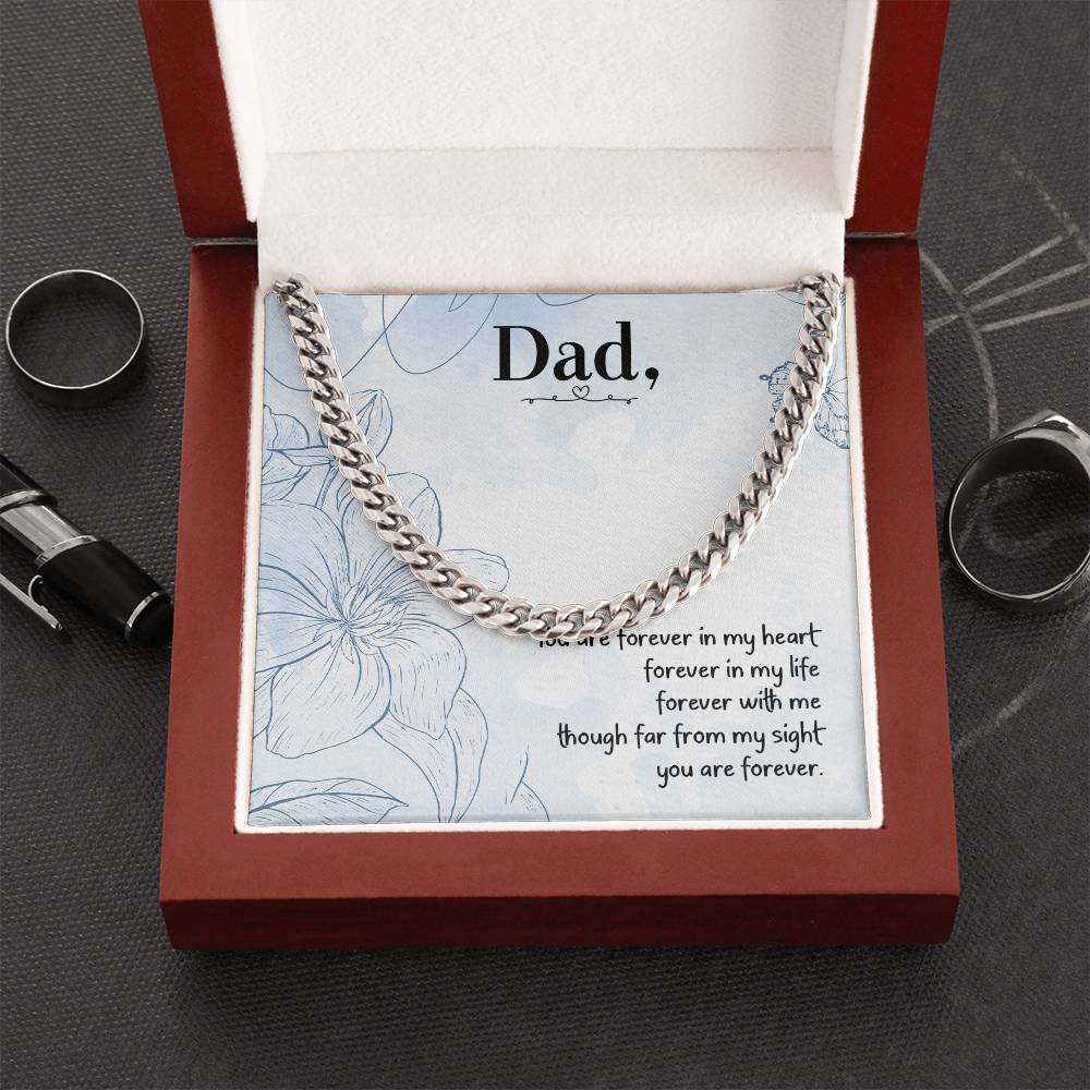 Love You Dad Cuban Link Chain