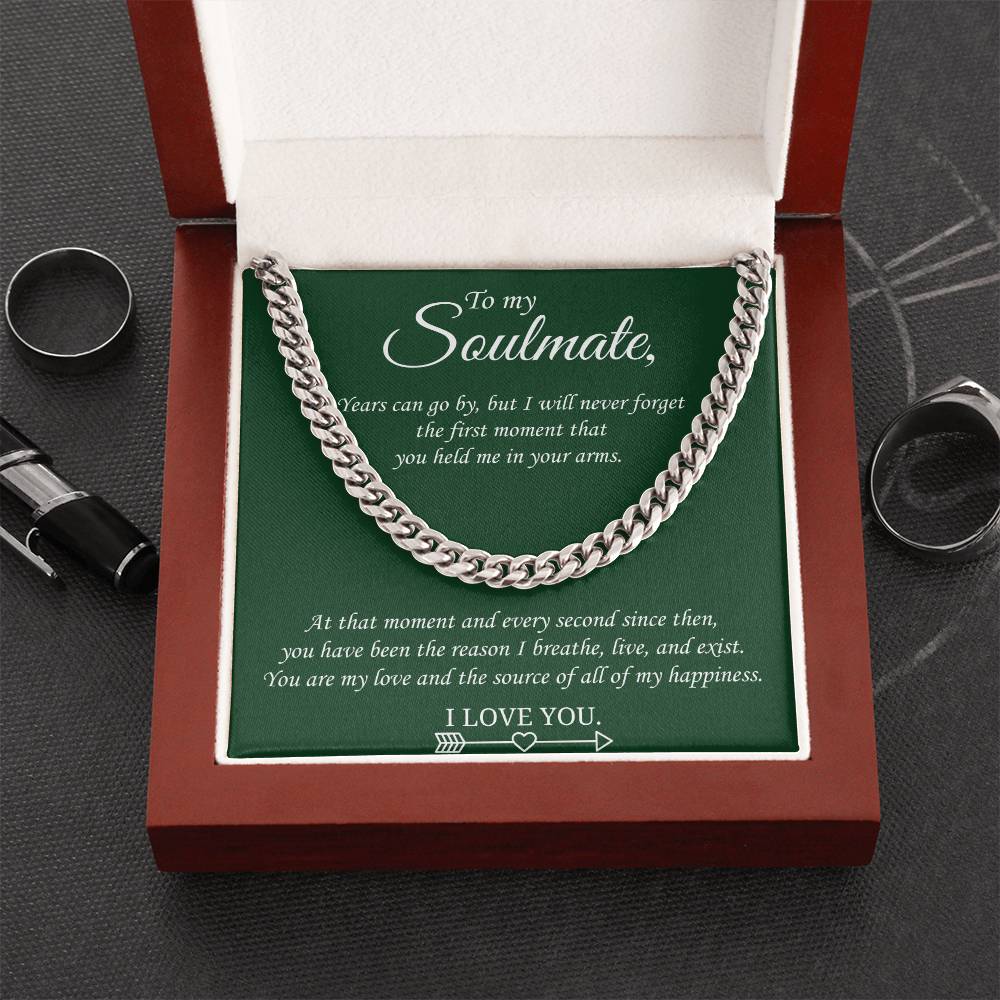 Valentine's Gift Cuban Necklace Gift For Boyfriendsoulmatehusband - You Are My Love And The Source Of All Of My Happin Cuban Link Chain