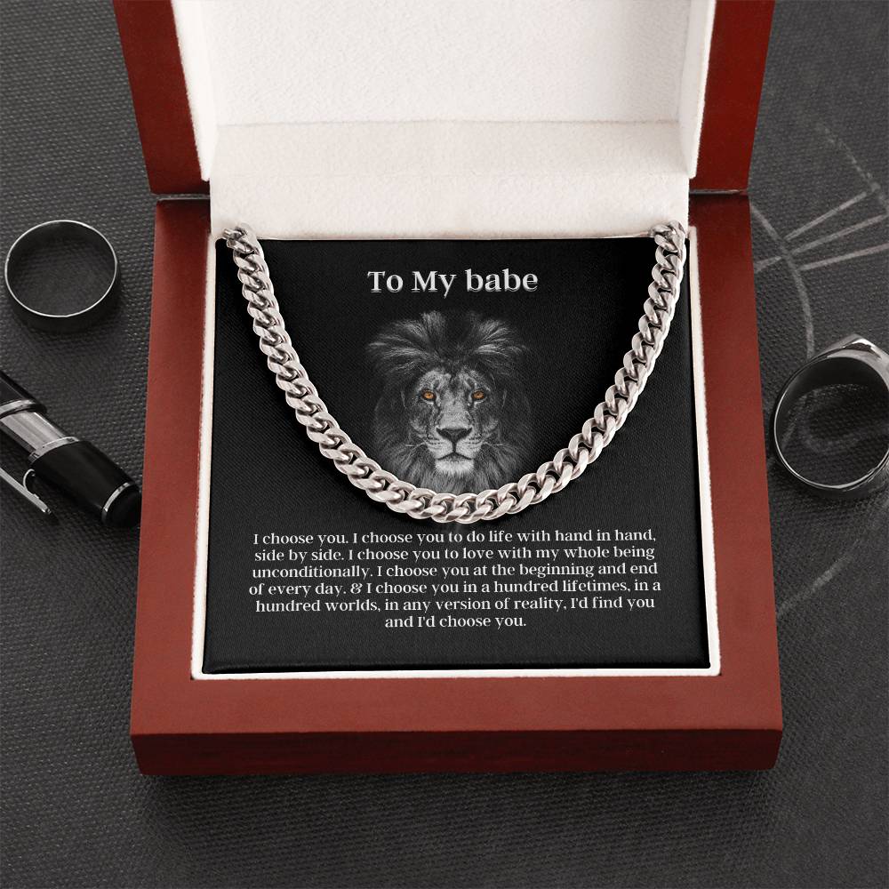 Fierce Love Cuban Link Chain Necklace