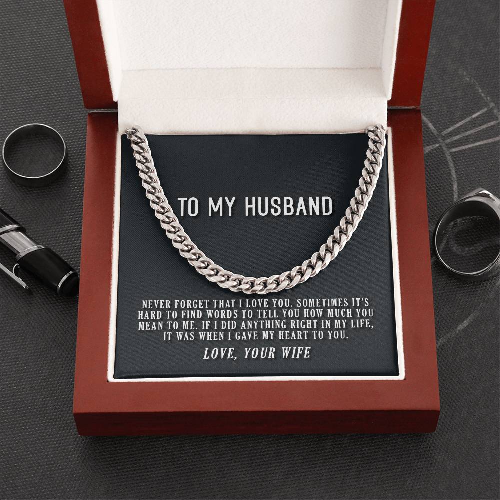 My Heart To You Cuban Link Chain