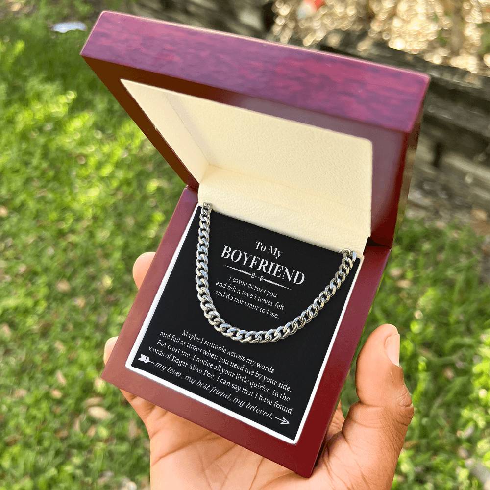 Valentine's Gift Boyfriend - I Came Across You And Felt A Love I Never Felt And Do Not Want To Lose Cuban Link Chain