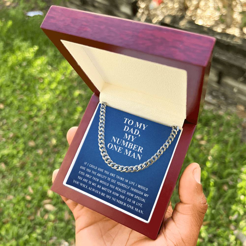 Gifts For Dad From Daughter Fathers Day Gift From Son Silver Cuban Link Chain Dad Birthday Gift Father Of The Bride Fa