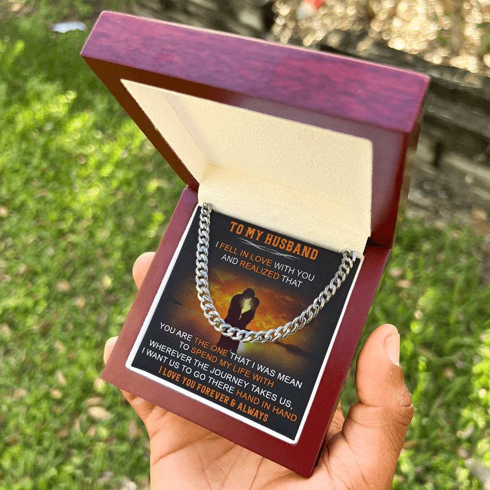 Gift For Husband - Fell In Love - Cuban Link Cuban Link Chain
