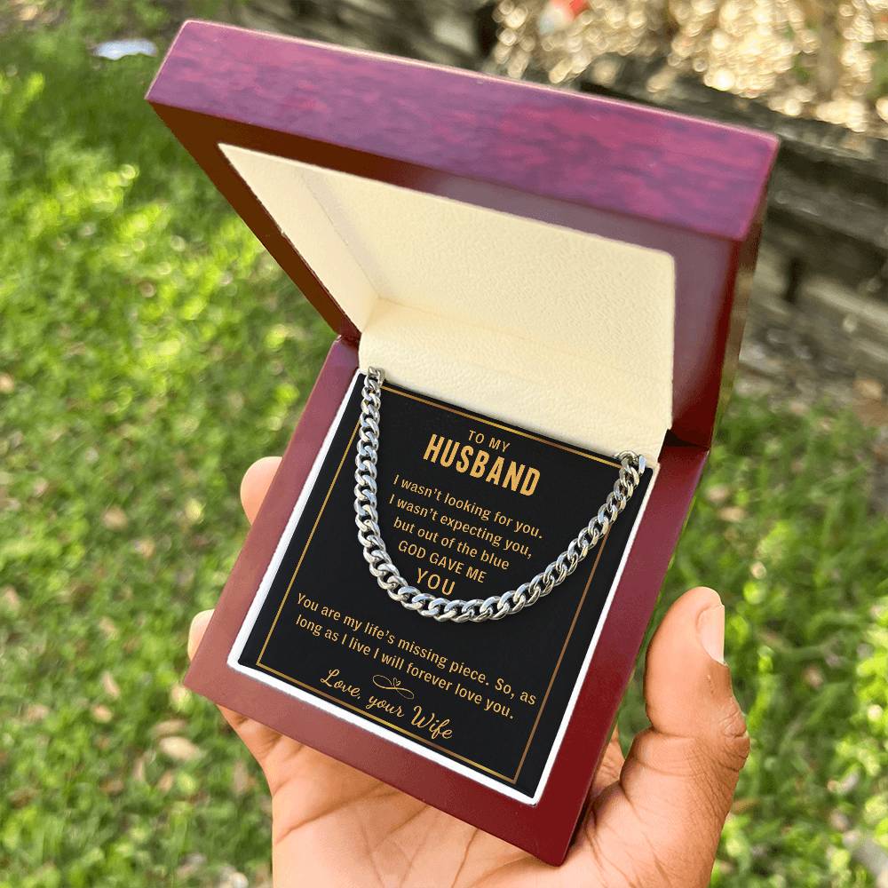 To My Husband God Gave Me You - Cuban Link Chain