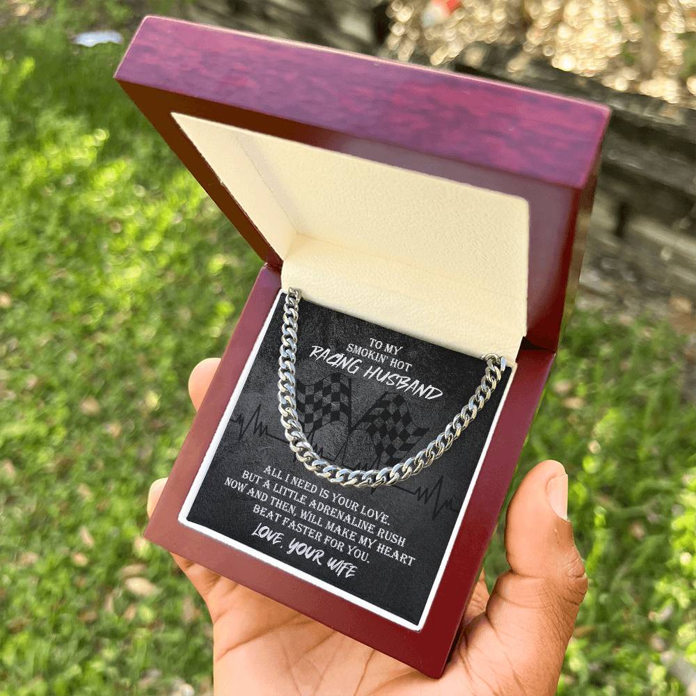Racing Heavy Durable Cuban Chain Mens Necklace Cuban Link Chain