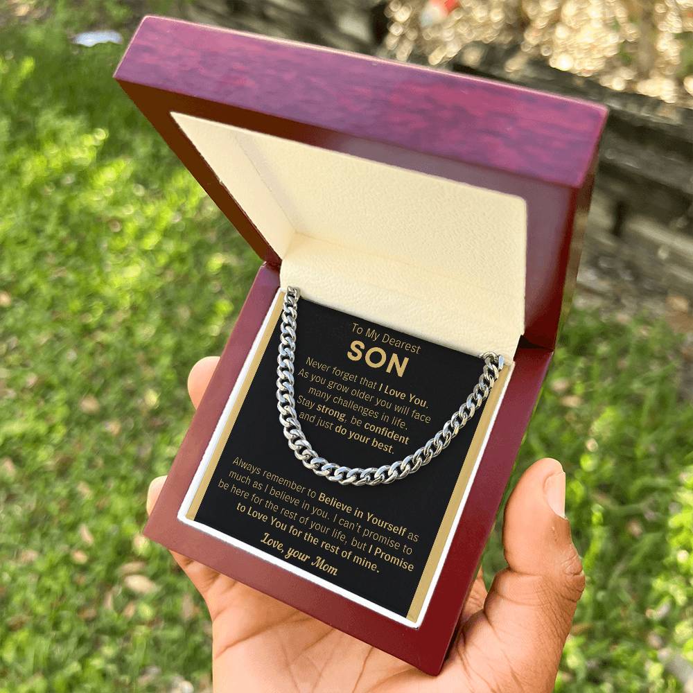To My Son Just Do Your Best - Cuban Link Chain - Clm8