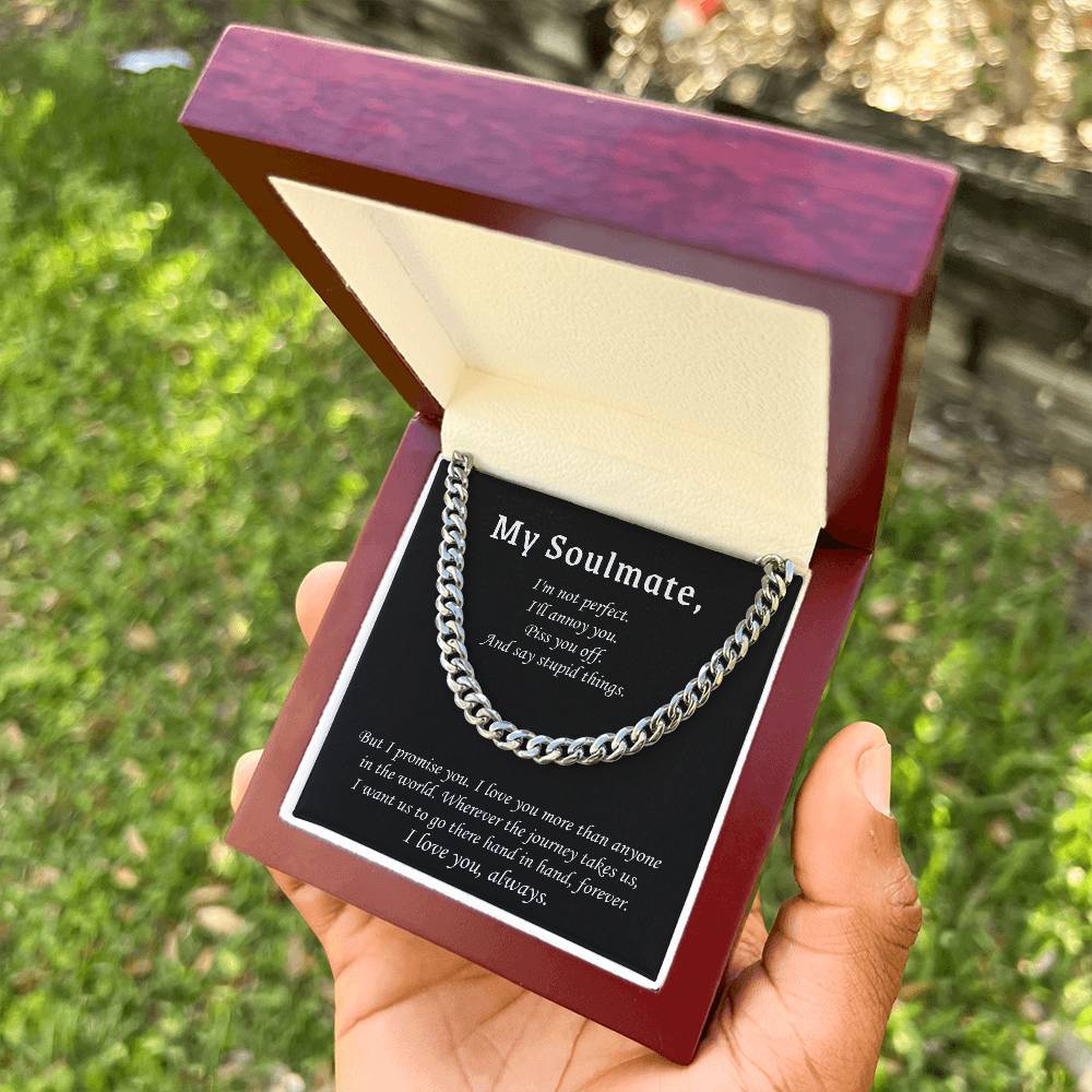Cuban Link Chain Necklace For Him - I Love You More Than Anyone In The World