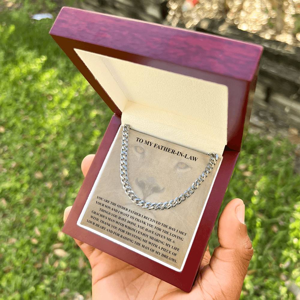 Father In Law Gift From Daughter In Law Fathers Day Gift For Father In Law Christmas Gift For Father In Law Cuban Link Chain