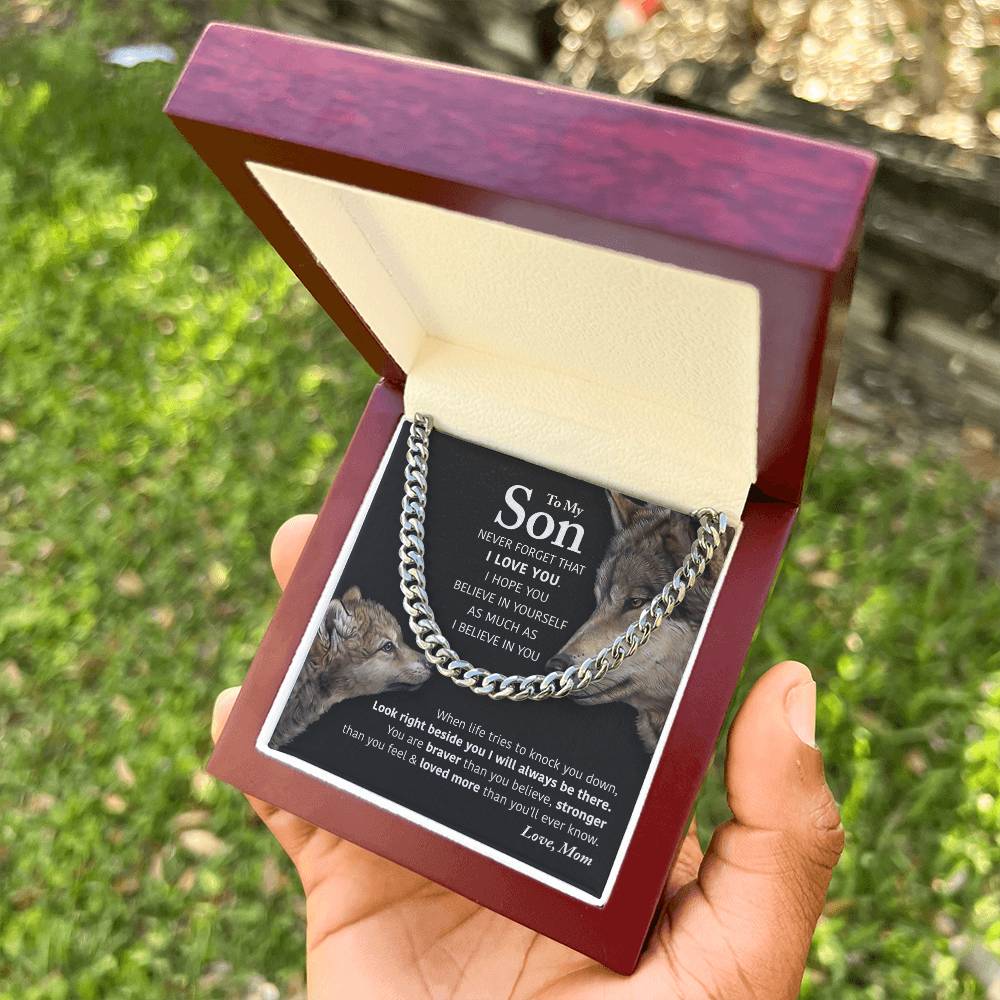 My Son - I Will Always Be There Cuban Link Chain