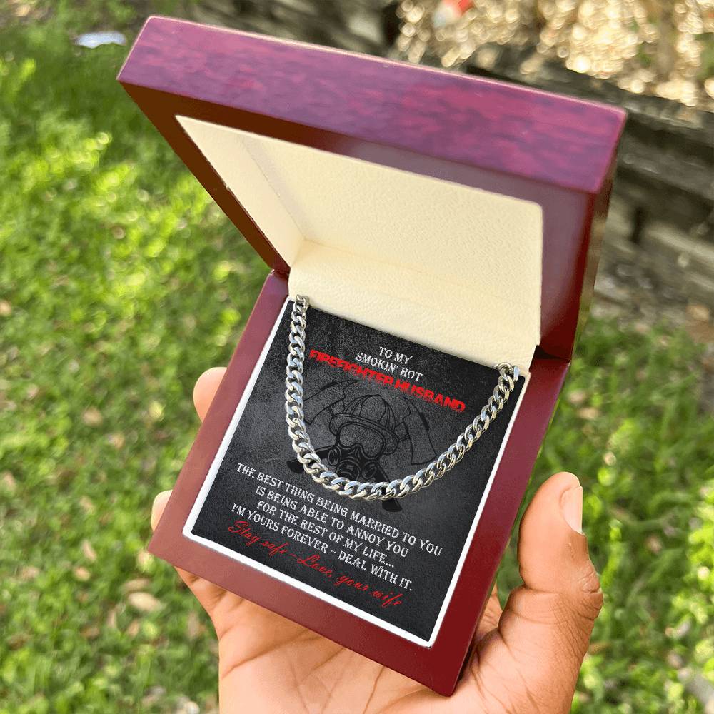 Firefighter Heavy Durable Cuban Chain Necklace Cuban Link Chain