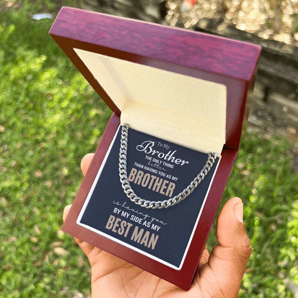 Best Man Gift Wedding Gift For Brother Brother Best Man Gift Best Man Gifts Ideas For Brother Groomsman Wedding Gift F Cuban Link Chain