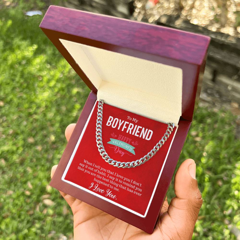 Valentine's Day Gift For Your Boyfriend. Cuban Link Chain
