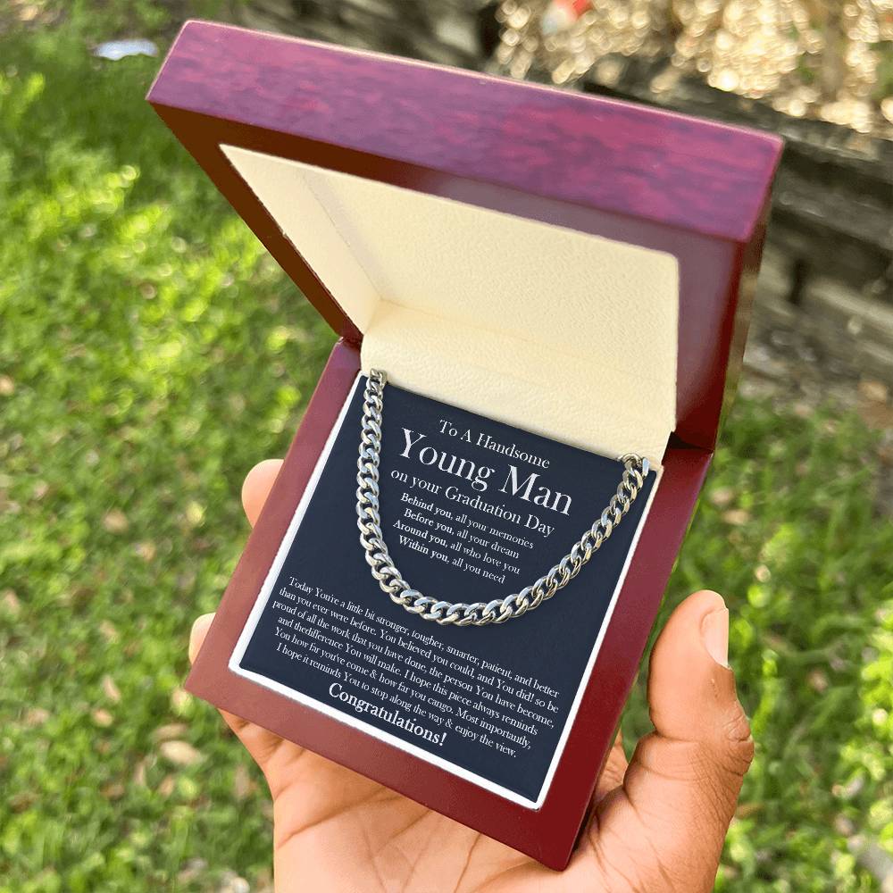 Graduation Gift For Him College Graduation Gift For Son Graduation Gift High School Boy Graduation Gift College Neckla Cuban Link Chain