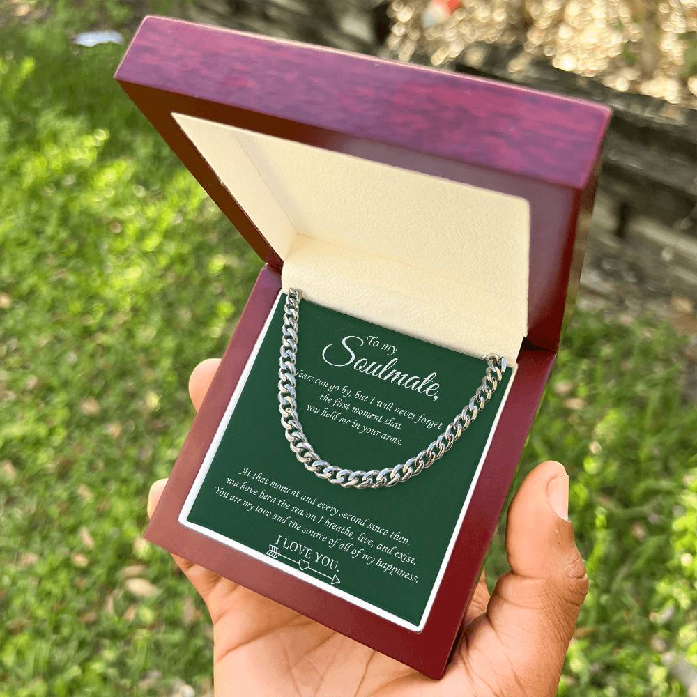 Valentine's Gift Cuban Necklace Gift For Boyfriendsoulmatehusband - You Are My Love And The Source Of All Of My Happin Cuban Link Chain