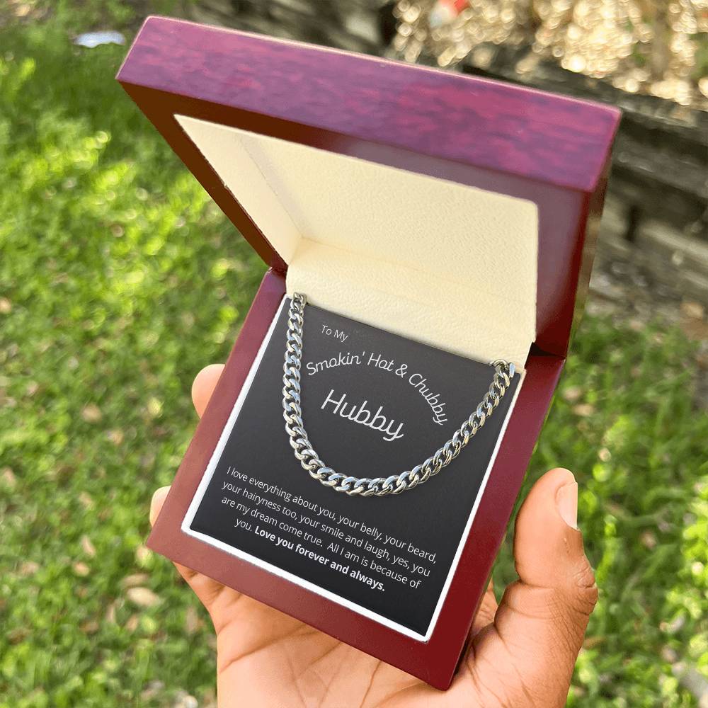 Hot And Chubby Hubby Cuban Chain Link Necklace For Husband Gift Cuban Link Chain