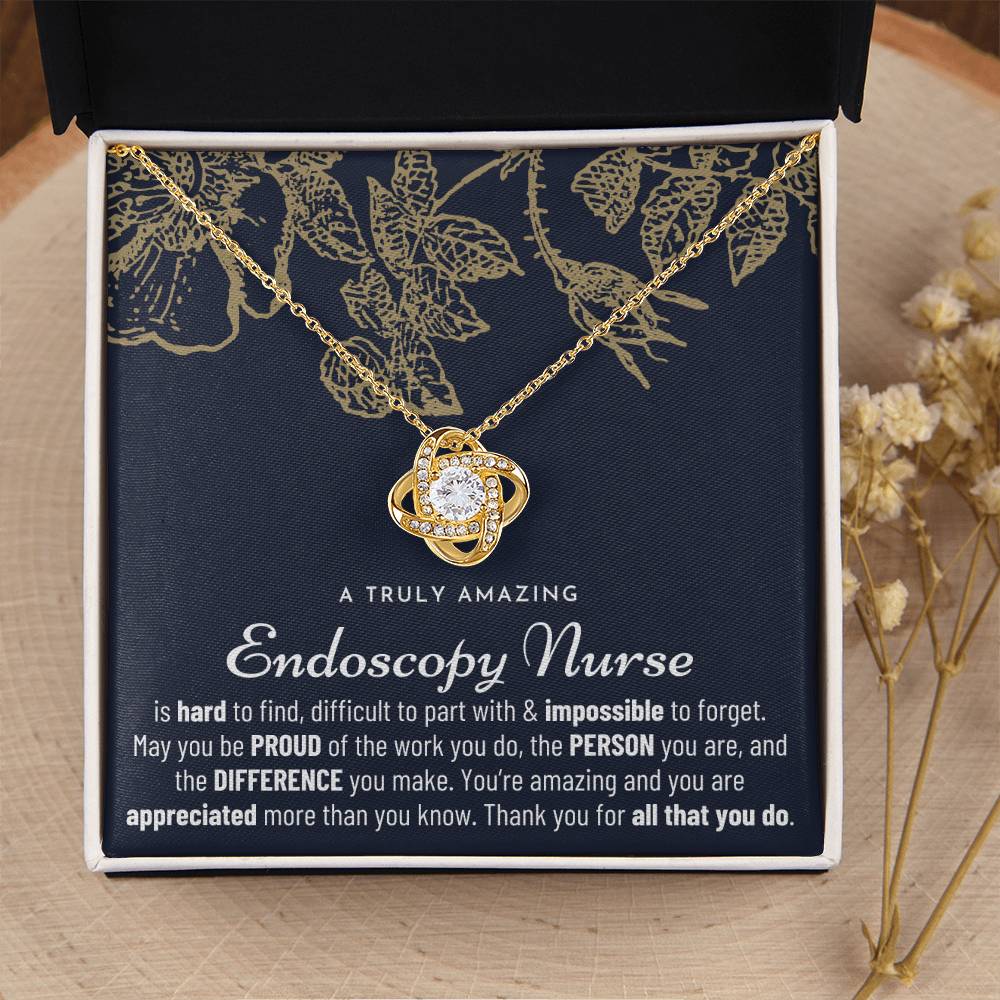 Gift For Endoscopy Nurse Endoscopy Nurse Gift Endoscopy Nurse Appreciation Gift Love Knot Necklace