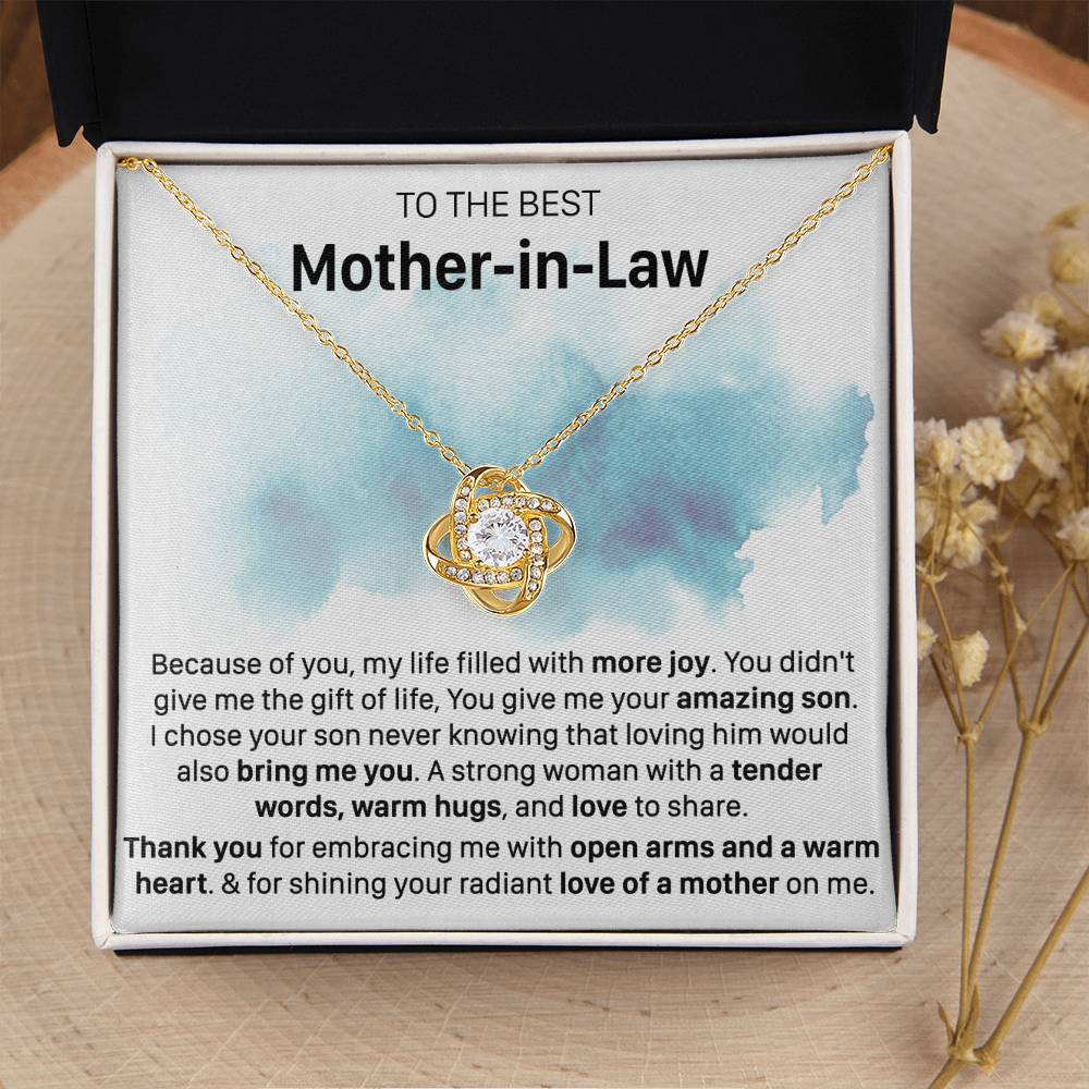 Gift For Mother-In-Law More Joy Bring You Love Knot Necklace Love Knot Necklace
